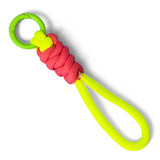 Gummikordel Anhänger mit O-Ring Karabiner x Neon/Pink