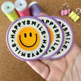 Embroidered iron-on patch “Happy Smile”