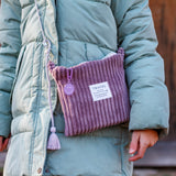 Smiley Anhänger mit Karabiner x Flieder