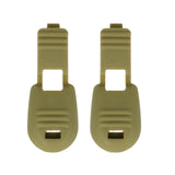 2 Kordelenden Clips x Khaki