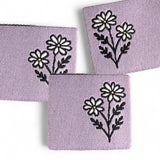 Set of 3 woven labels “Flowers”