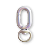 Hummerverschluss Karabiner für Anhänger x Weiß Metallic