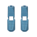 2 Kordelenden Clips x Graublau