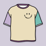Bügelbild „The Power of a Smile“ x Schwarz in 2 Größen