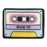 Woven iron-on patch Mixtape “Rock it!”