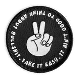 Embroidered iron-on patch “Take it easy” x Glow in the Dark