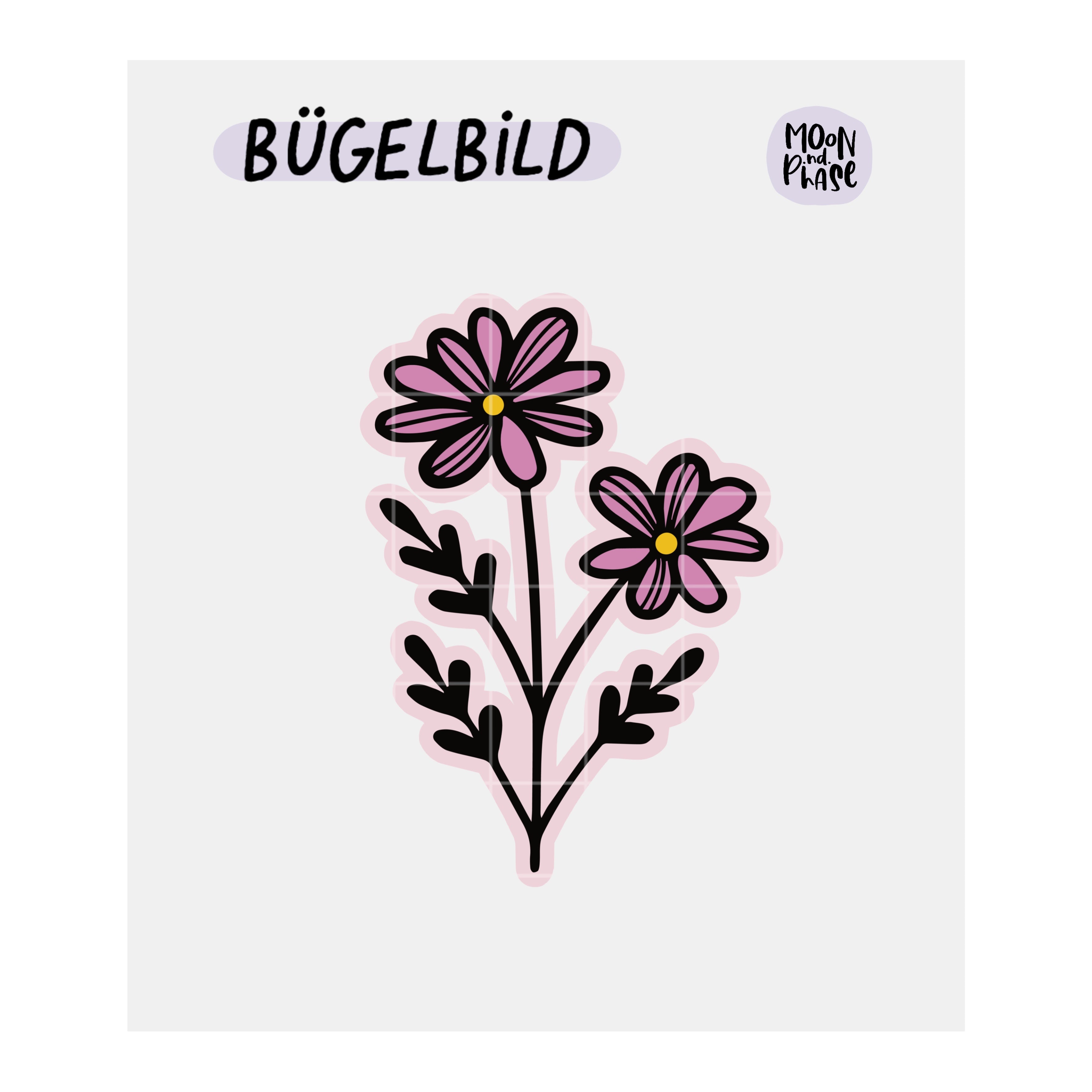 Bügelbild „Wildblume“