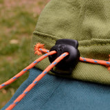 1 meter braided cord x orange/blue