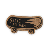 Faux leather label “Skateboard”