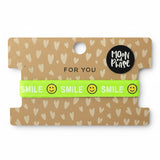 *RESTBESTAND* 72cm Ripsband „Smile“ - Neongrün