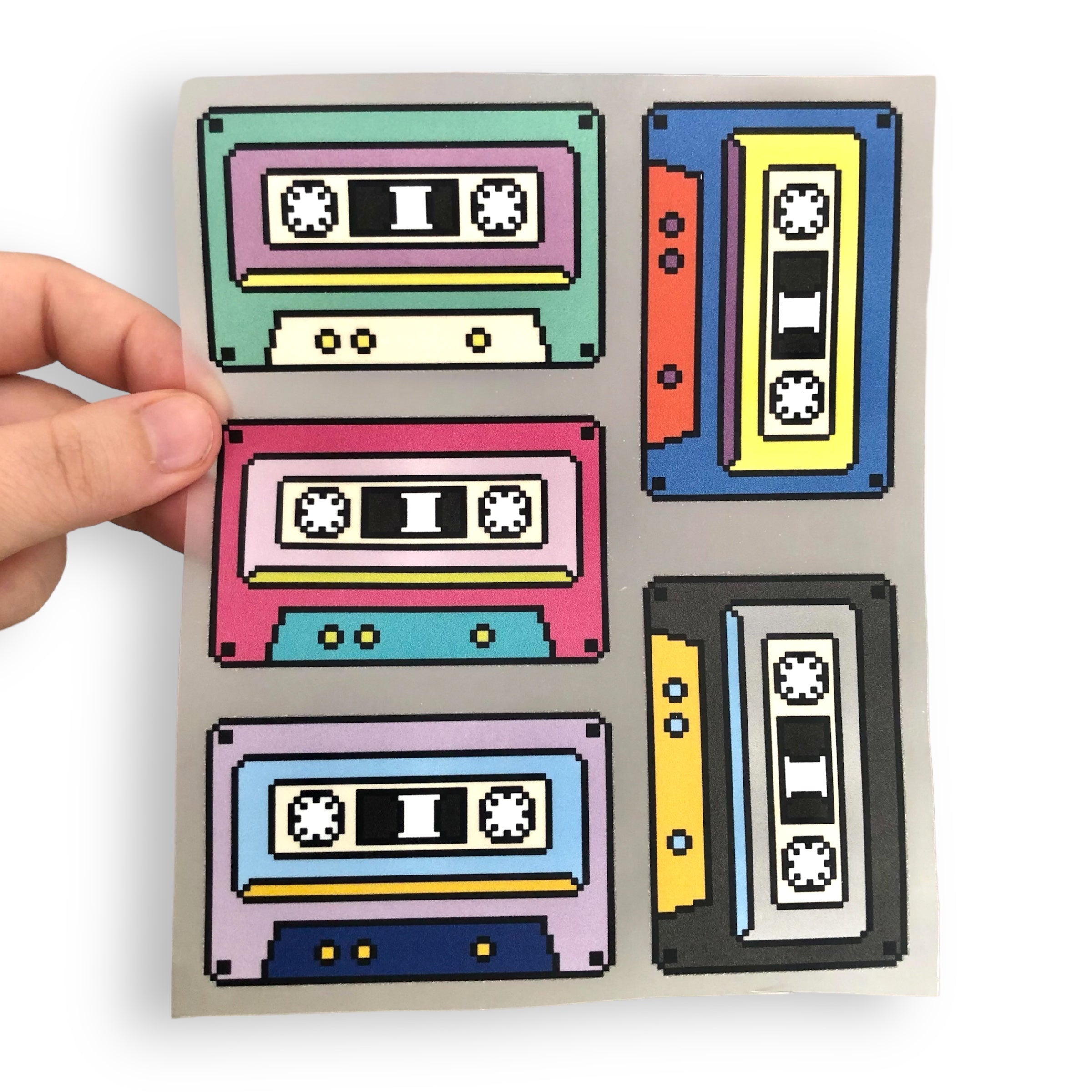 Bügelbilder „8-bit Mixtapes“ verschiedene Farben