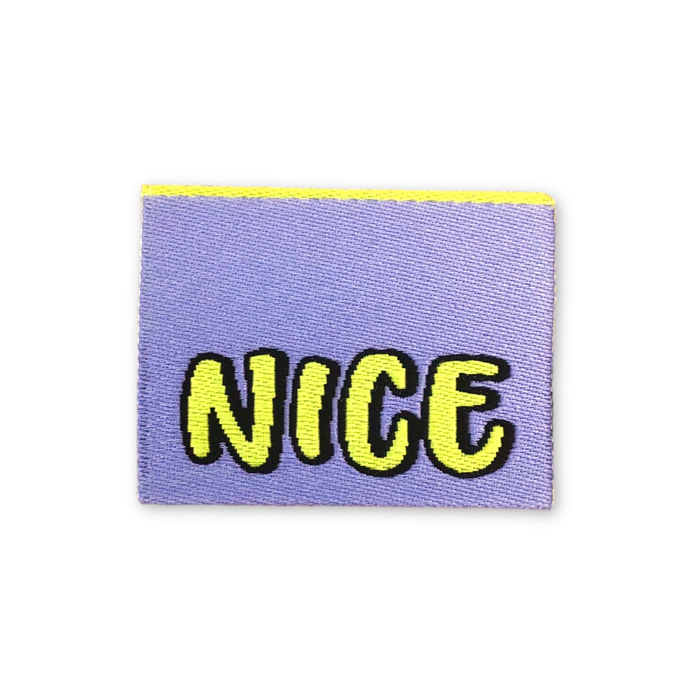 Set of 3 woven labels “Nice”