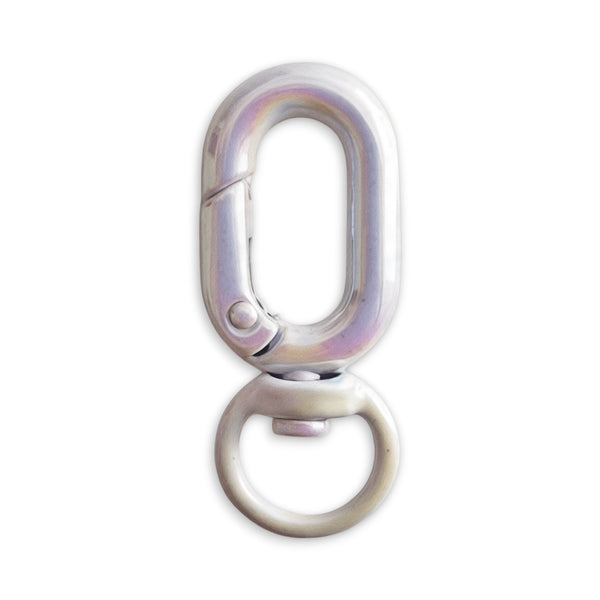 Hummerverschluss Karabiner für Anhänger x Weiß Metallic