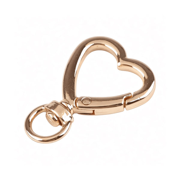 Herzförmiger Karabiner für Anhänger - Rosagold