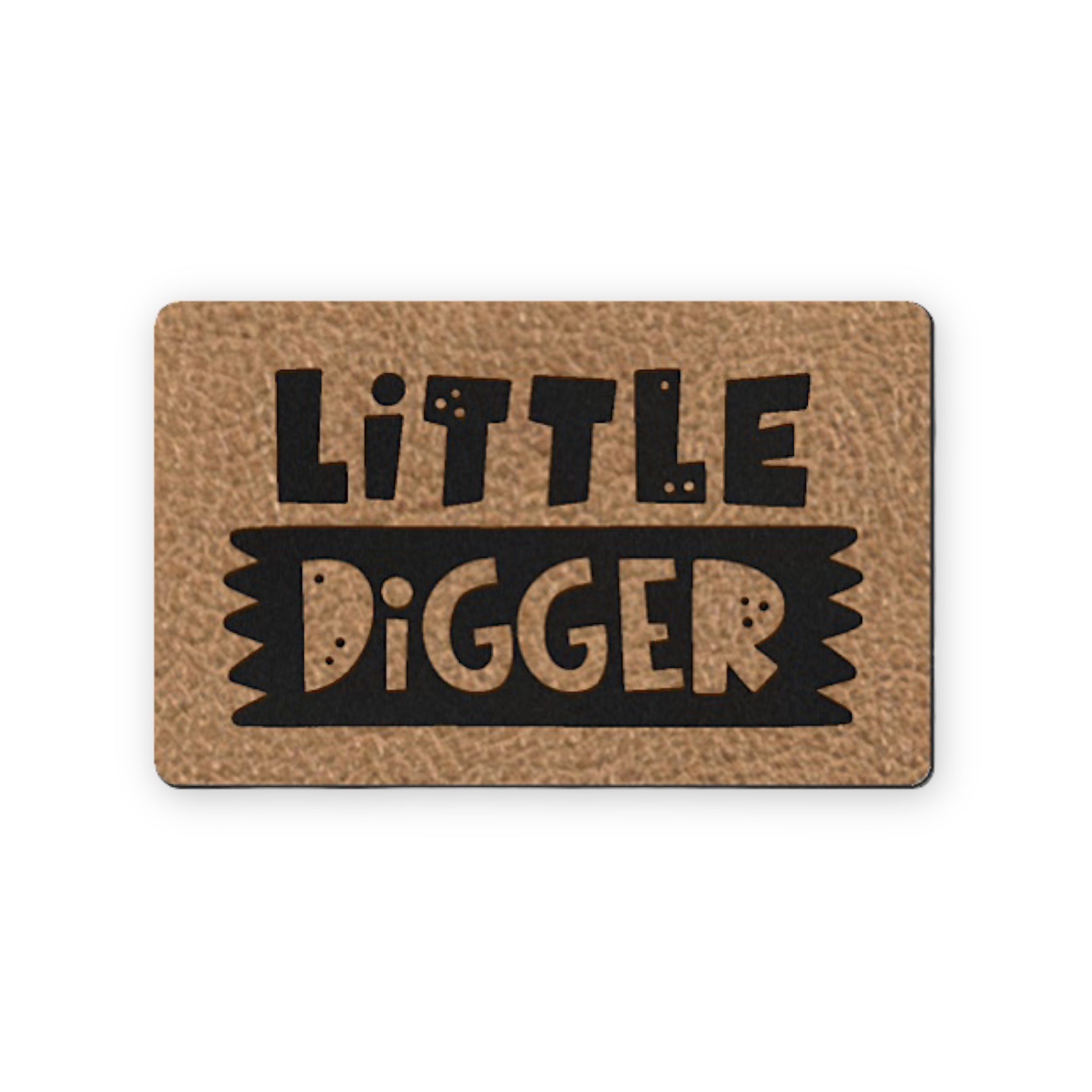 Faux leather label “Little Digger”