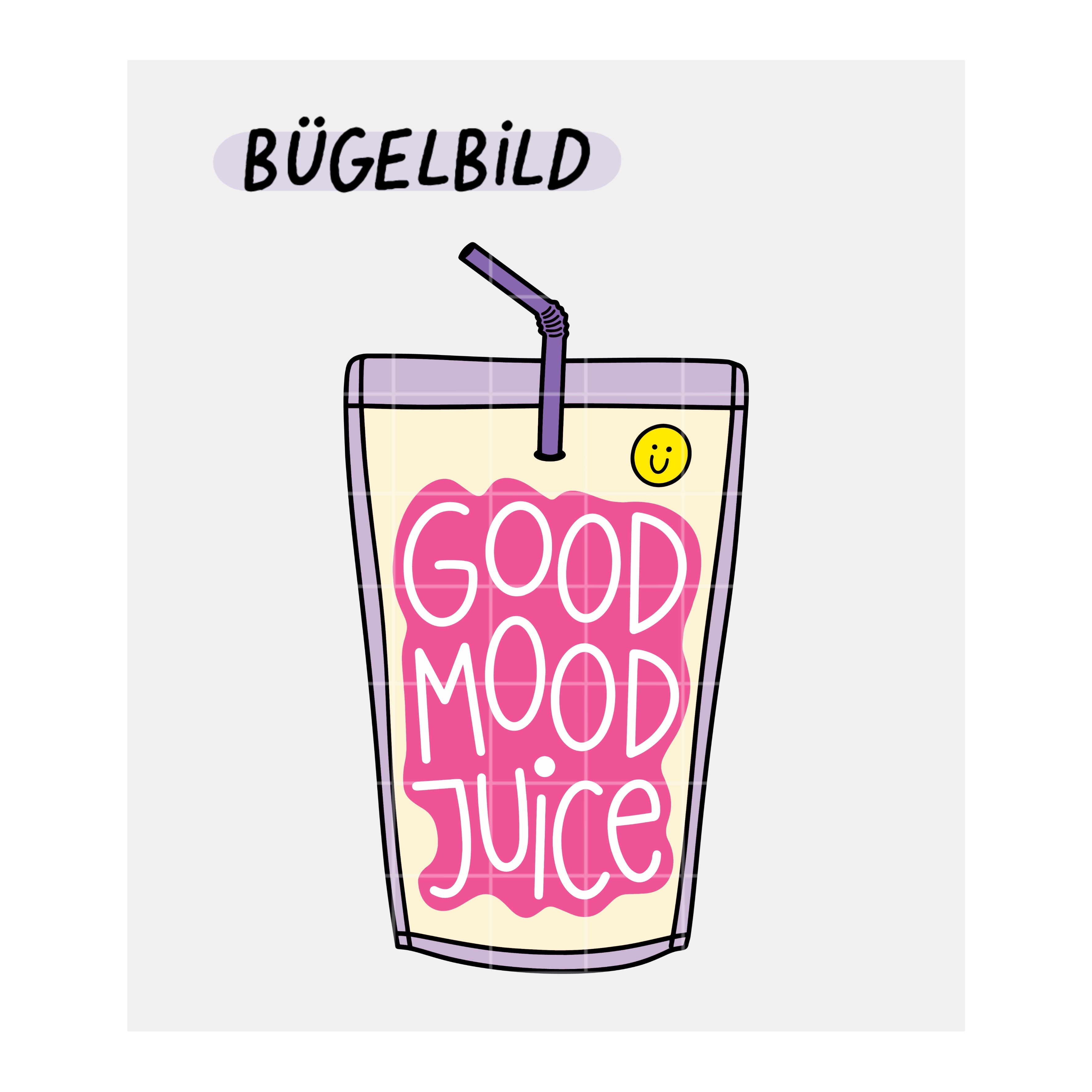 Bügelbild „Good Mood Juice“