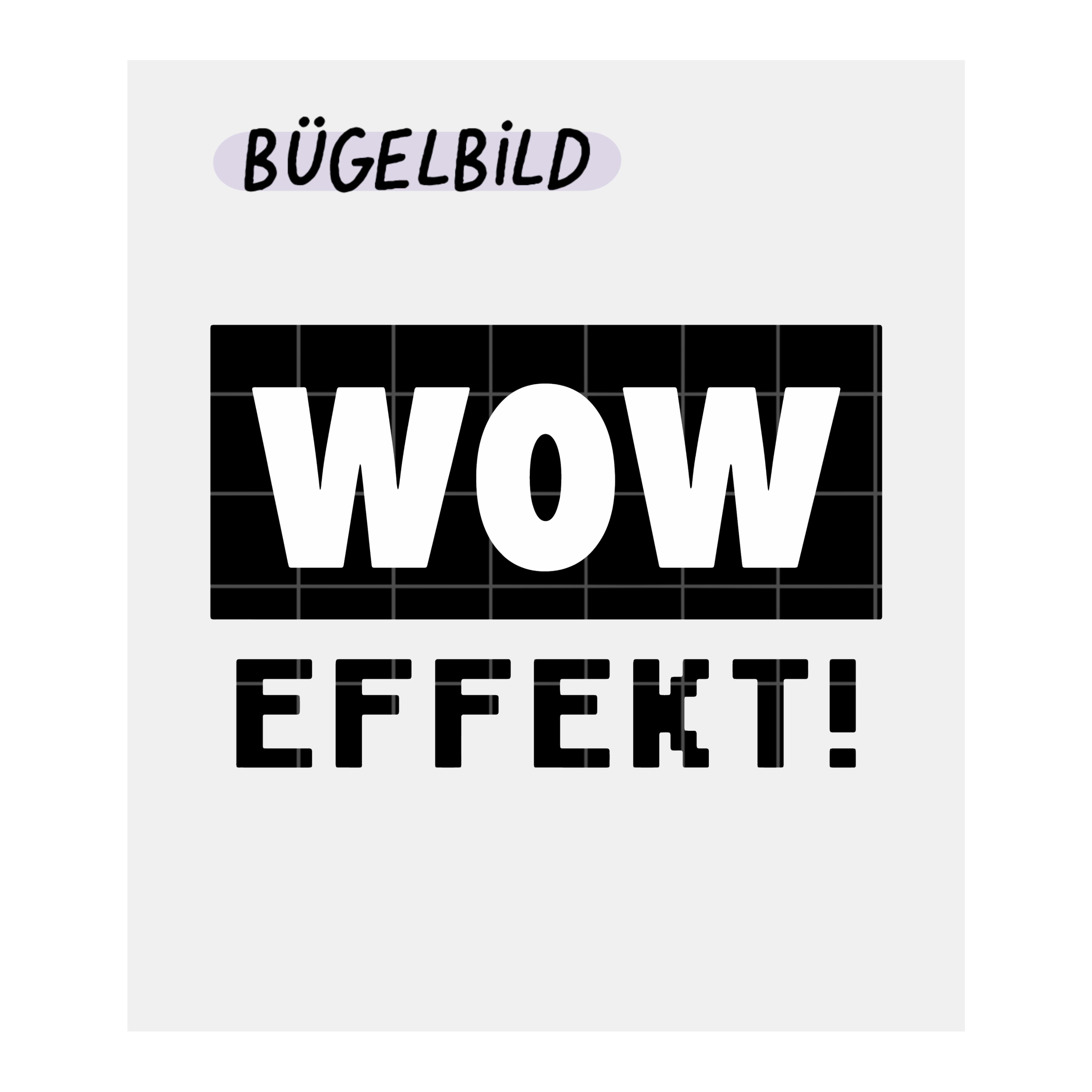 Bügelbild „WOW Effekt!“