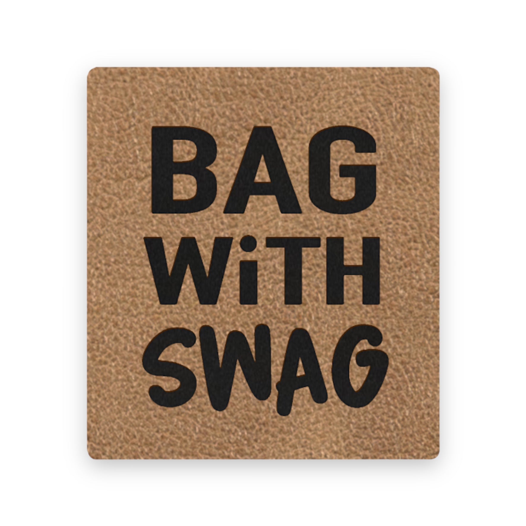 Kunstleder Label „Bag with Swag“