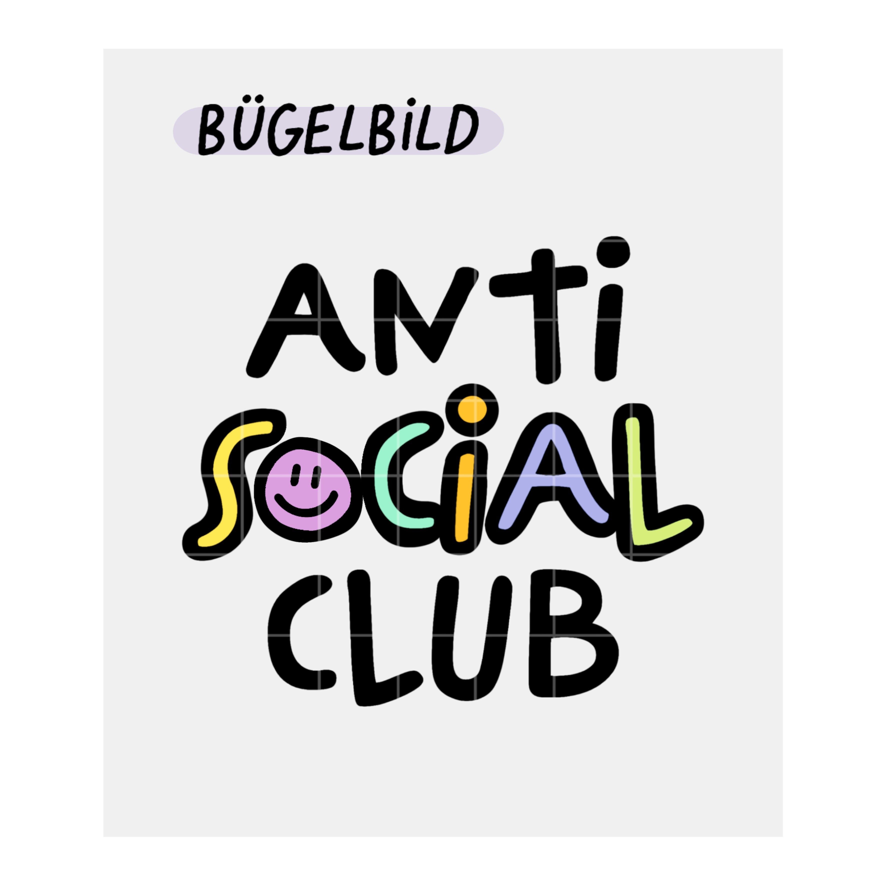 Bügelbild “Anti Social Club”