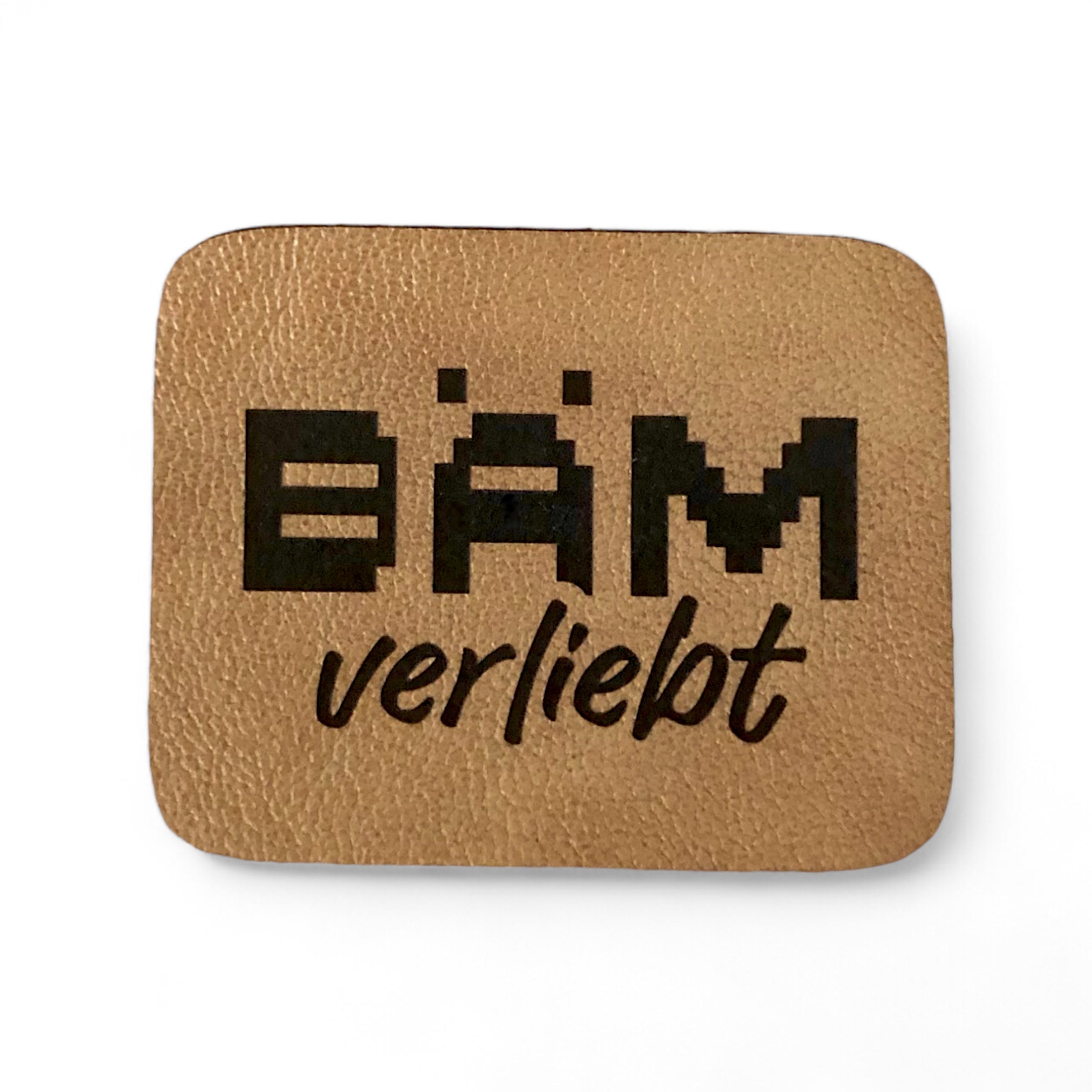 Kunstleder Label „Bäm verliebt“