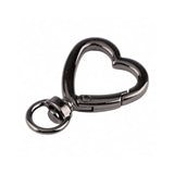 Herzförmiger Karabiner für Anhänger - Schwarz