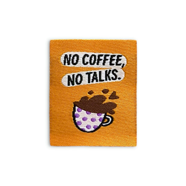 Mini Webpatch “No coffee, no talks” - Orange