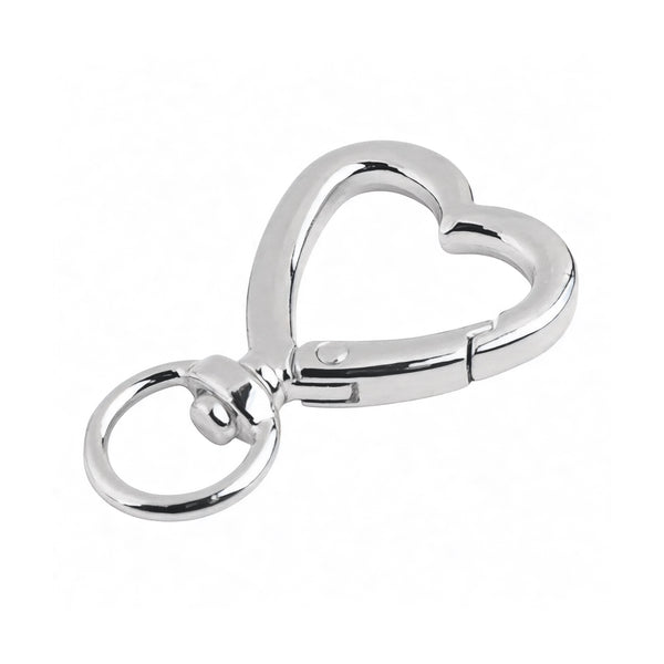 Herzförmiger Karabiner für Anhänger - Silber