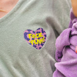 Iron-on patch “F🙂ck yeah!” Heart x Leo