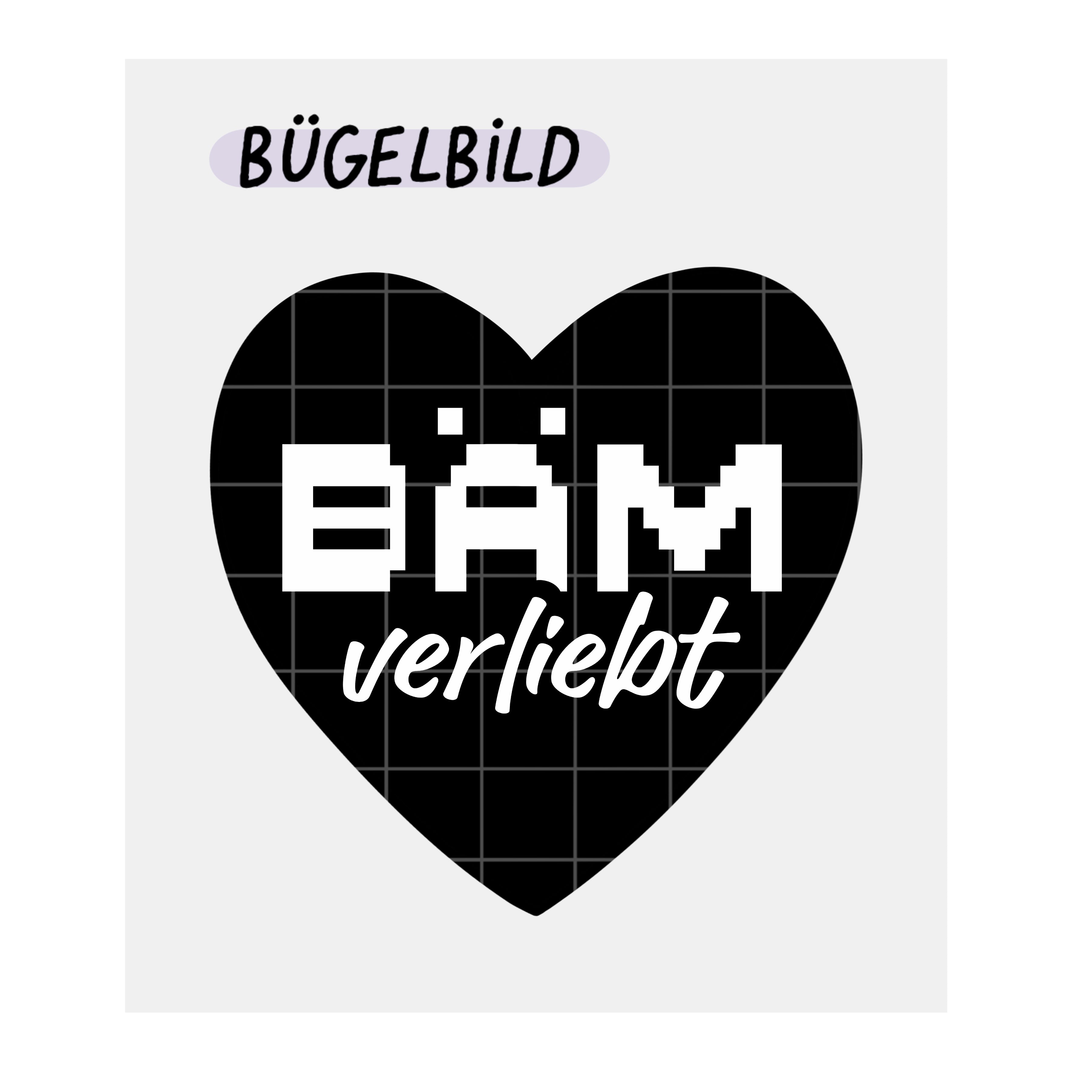 Bügelbild „Bäm verliebt“