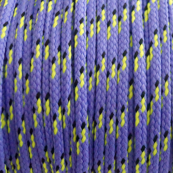 1 Meter Geflochtene Kordel x Ø4mm x Lila/Neon