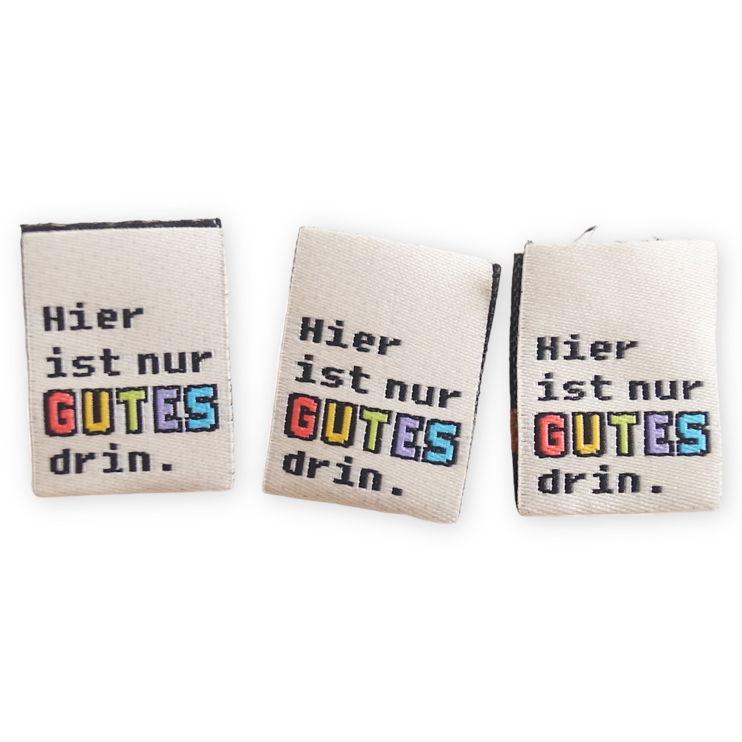 3er Set Weblabel „Hier ist nur Gutes drin“