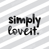 Simply love it PNG file