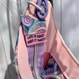 Weblabel „Life is short make it sweet“ - Rosa