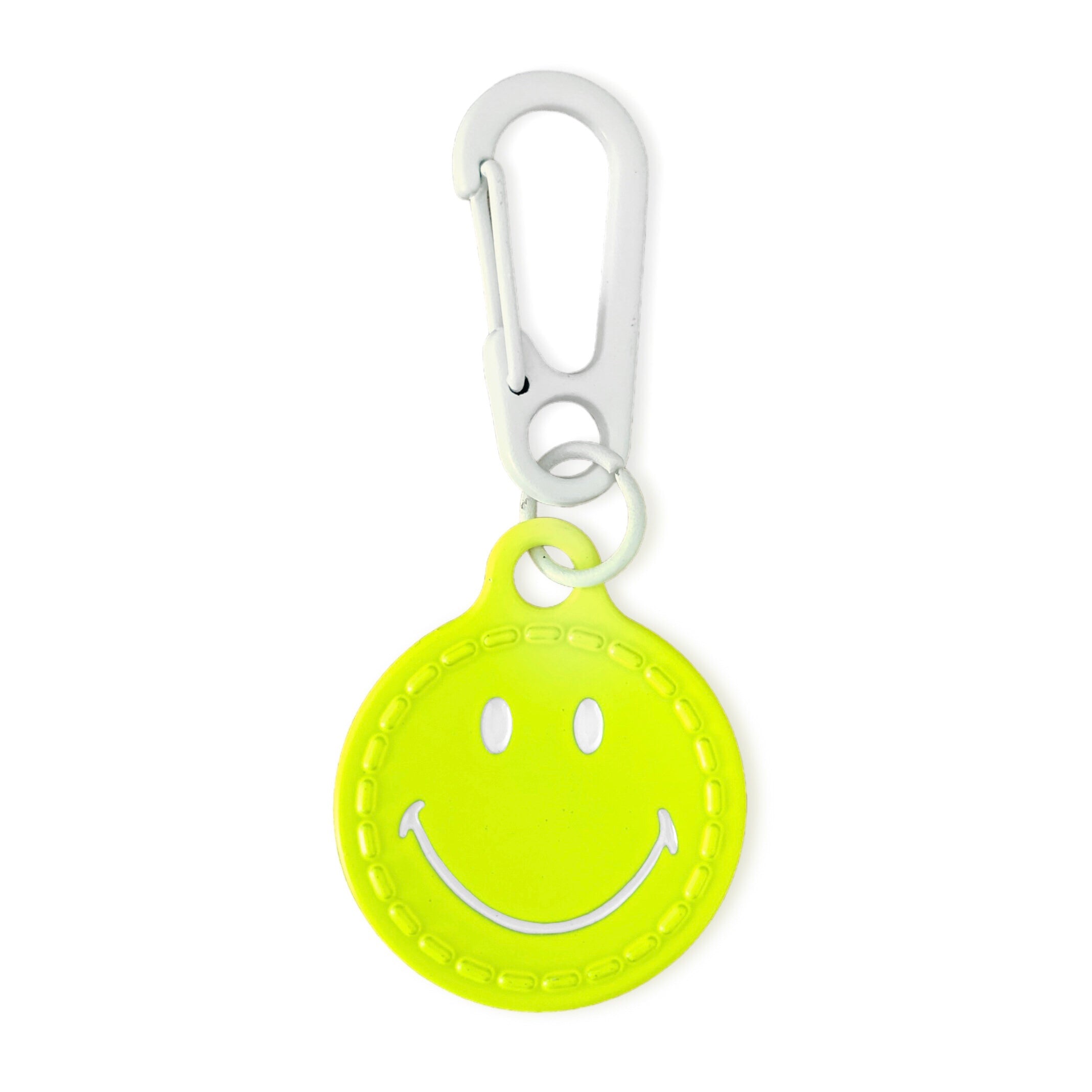 Smiley pendant with carabiner x Neon