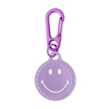 Smiley Anhänger mit Karabiner x Flieder