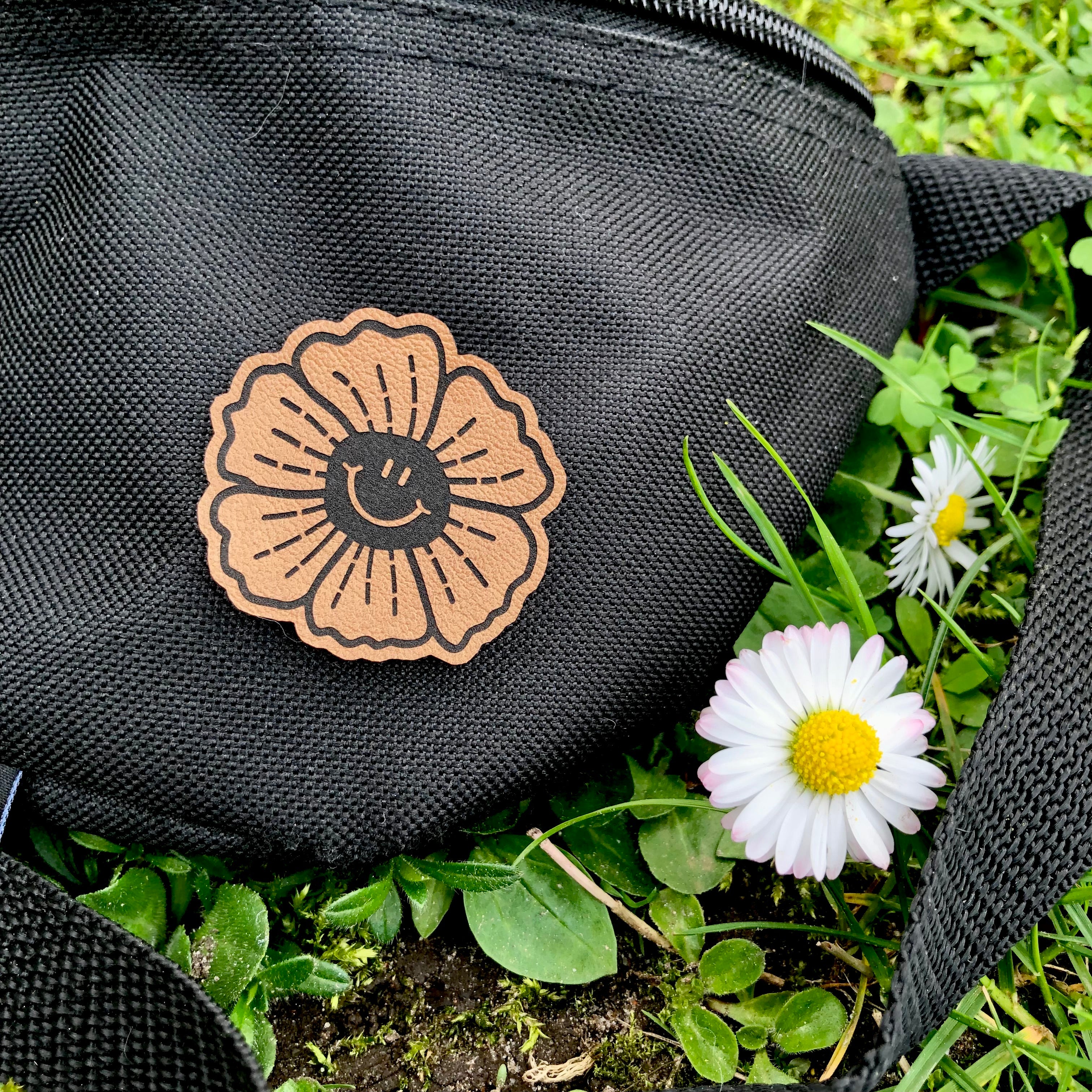 Kunstleder Label „Flower“