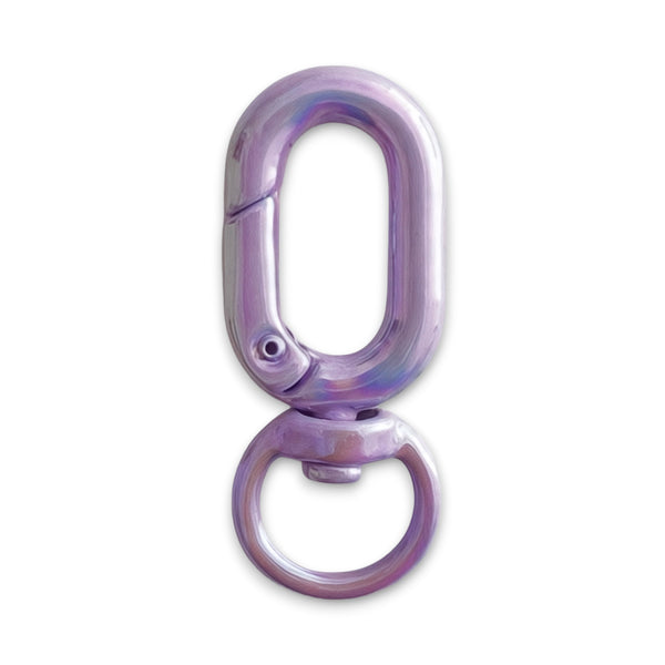 Hummerverschluss Karabiner für Anhänger x Flieder Metallic