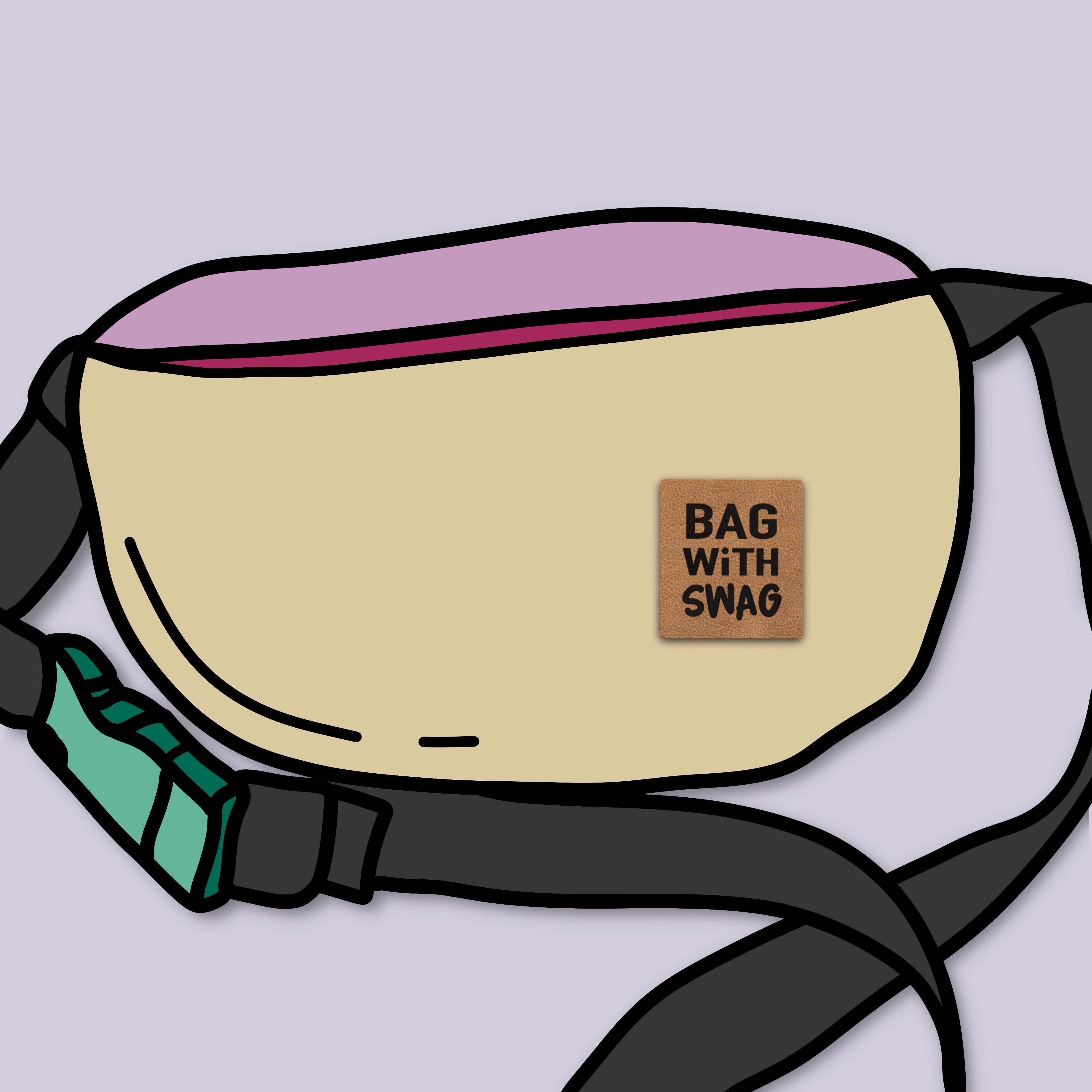 Kunstleder Label „Bag with Swag“