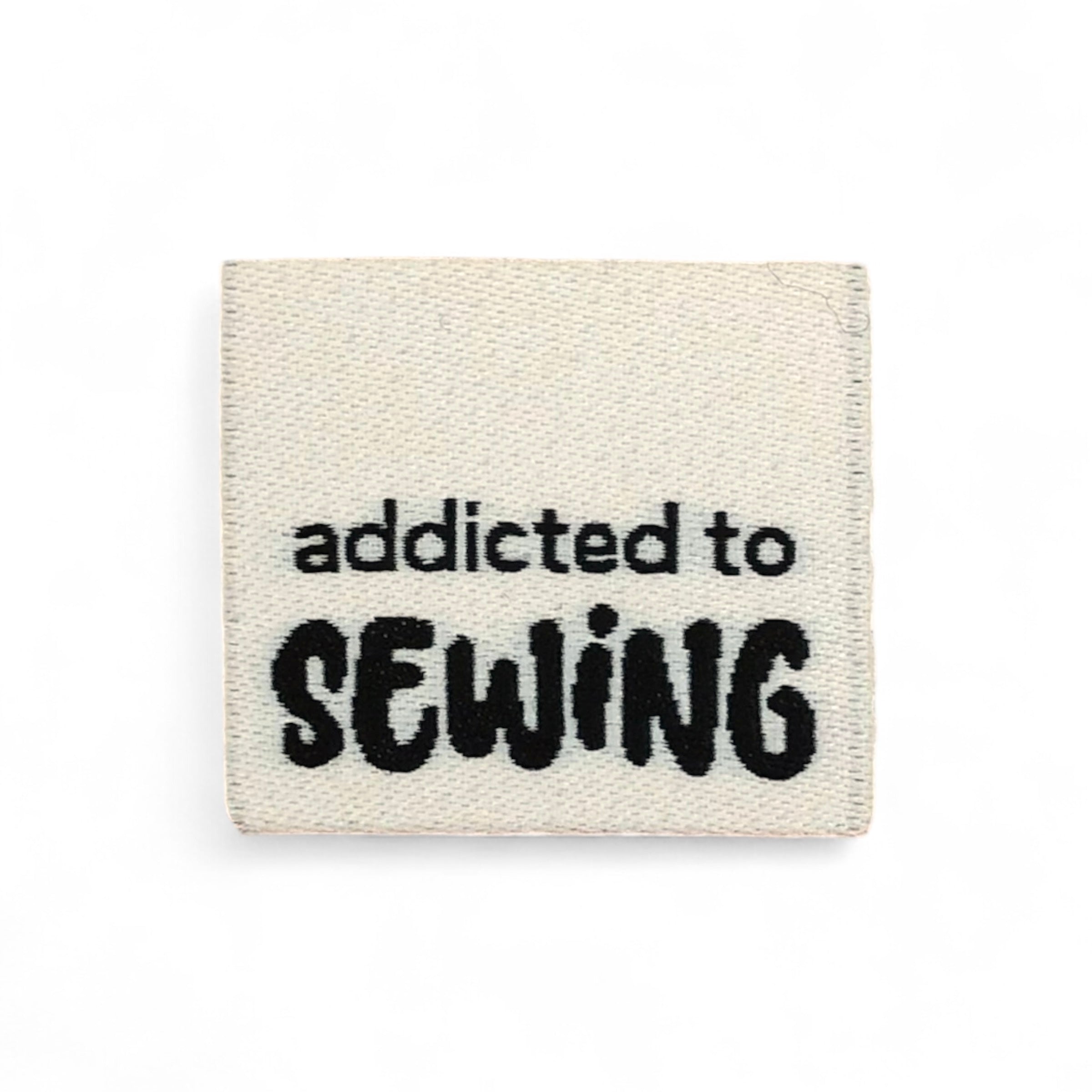 3er Set Weblabel “Addicted to Sewing”