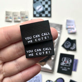 Set of 3 web labels “You can call me cute!”
