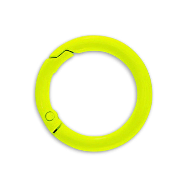 Runder XL Karabiner für Anhänger x Neongelb