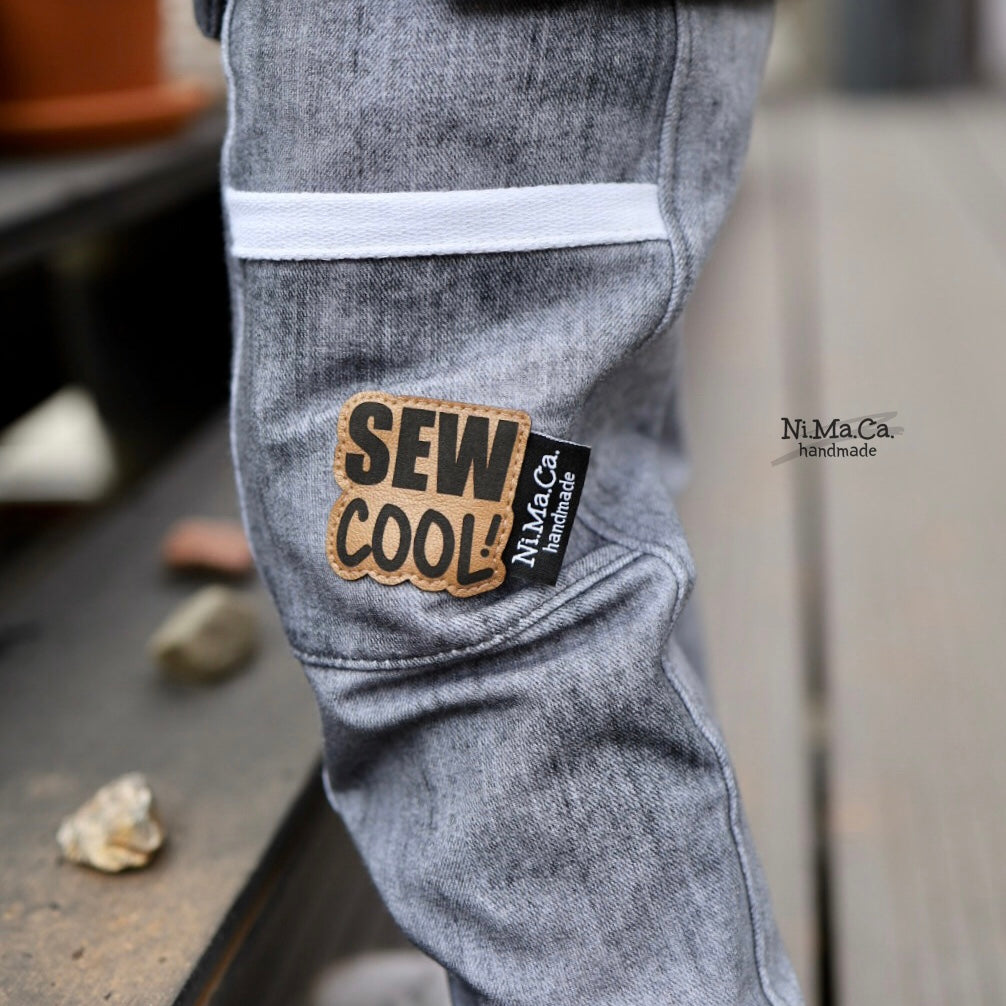 Kunstleder Label „Sew cool“