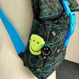 Smiley Anhänger mit Karabiner x Schwarz