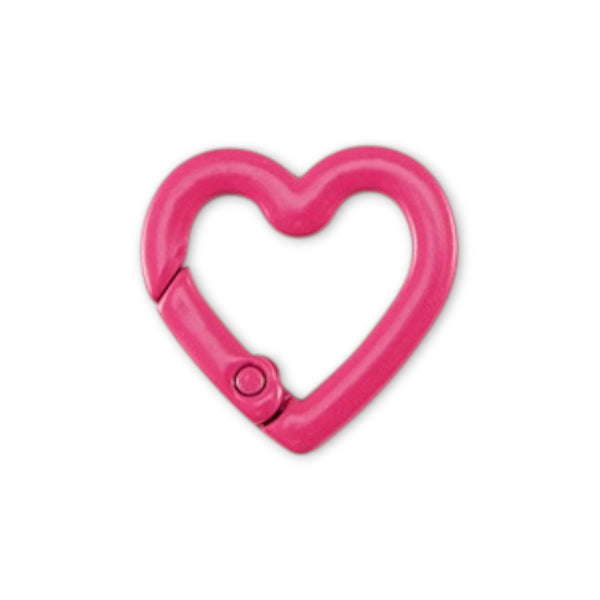 Herzförmiger Karabiner für Anhänger x Neonpink