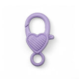 Lobster clasp heart carabiner for pendant x lilac