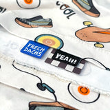 Set of 3 woven labels “Yeah!”