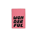 Set of 3 woven labels “Wonderful”