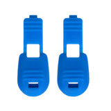 2 Kordelenden Clips x Blau