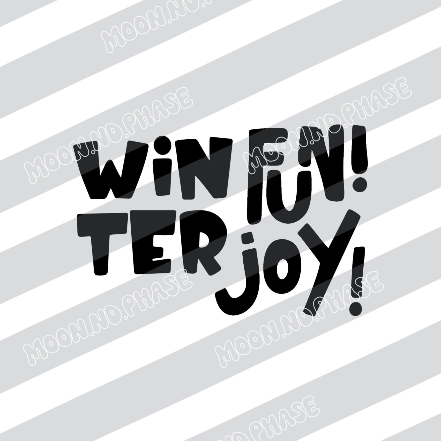 Winter fun &amp; joy PNG file