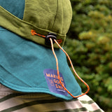 1 meter braided cord x orange/blue
